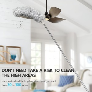 HiTechMart 2025 Upgraded Long Handle Microfiber Feather Ceiling Duster for Dust Cleaning with extendable Pole 100 Inch with Anti Scratch Bendable Brush for Cleaning High Cobweb Stick high Ceiling Fan HiTechMart 2025 Upgraded Long Handle Microfiber Feather Ceiling Duster for Dust Cleaning with extendable Pole 100 Inch with Anti Scratch Bendable Brush for Cleaning High Cobweb Stick high Ceiling Fan