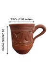 Handcrafted Terracotta Clay Mug with Handle – Eco-Friendly Traditional Kulhad Style Cup for Tea & Coffee (300 ml Approx) (6)