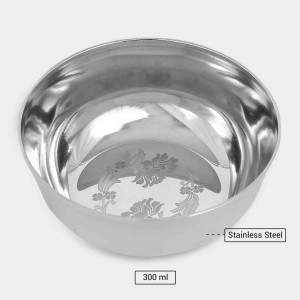 300 ml Stainless Steel Bowl, 1 0.5 cm Dia. (Pack of 1)