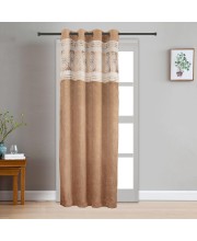 Home Beautiful 7 ft. Black Polyester Curtain - (M2813)