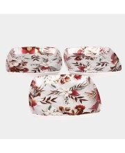 Melamine Snack Plate, Set of 3 - (M1336)