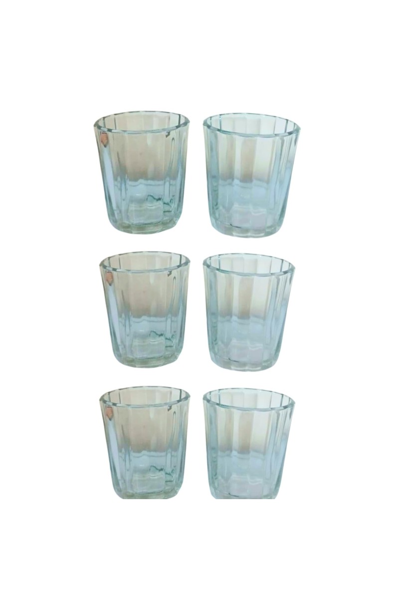 Small Tea Glass Set of 6 | Chai, Milk & Coffee Drinking Glasses | Clear Transparent Durable Glass Tumblers for Home, Kitchen & Office Use.