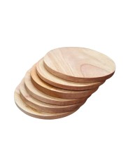 Natural Wooden Lids for Glass Tumblers & Carafes – Airtight Drink Covers & Mini Tray Coasters – Pack of 6| Multipurpose Wooden Lid Coaster Combo for Home & Kitchen (6)