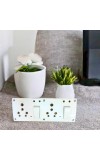 4 Universal Socket with 2 Switch Wall Plate, Multi Plug Electrical Outlet Board, Heavy Duty ABS, Home & Office Power Extension Wall Socket
