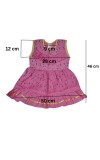 Cotton Sleeveless Baby Girl Frock for 0-9 Months – Soft & Comfortable Dress for Newborns & Infants (2, Pink)