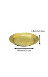Pure Brass Decorative Pooja Thali Plate | Handcrafted Floral Engraved Brass Plate for Pooja, Aarti & Home Temple | Traditional Golden Brass Thali for Festive Use & Gifting