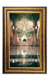 Mosque Digital Golden Balck Color Photo Frame | Hindu Religious Wall Decor | 14x20 Inches - Inspirational Wall Art for Office, Home Decor - Ideal Spiritual Gift (F16749)