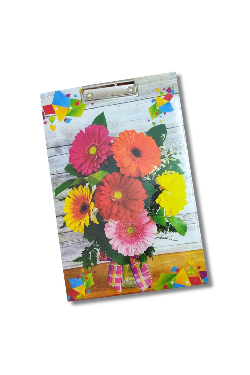 Hi Tech Sales Printed Exam Pad | Regular Wooden Exam Board for Girls & Boys, Kids, Students, Gift, School, Office, Industrial use | Stainless Clipboard (Color-Multicolor, Size-14.5 x 9.5) (Multicolor)