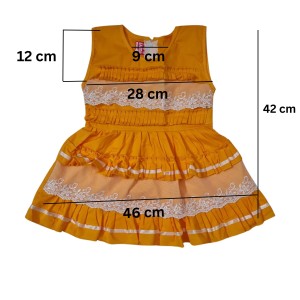 Cotton Baby Girl Frock for 0-9 Months – Soft & Stylish Sleeveless Dress with Lace Design for Newborns & Infants (2, Yellow) Cotton Baby Girl Frock for 0-9 Months – Soft & Stylish Sleeveless Dress with Lace Design for Newborns & Infants (2, Yellow)