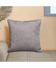 Home Beautiful Grey Microfiber Cushion Cover