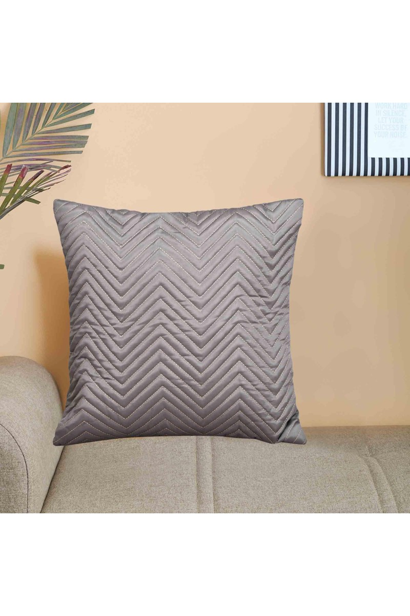 Home Beautiful Grey Microfiber Cushion Cover
