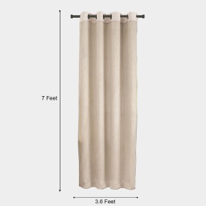 Home Beautiful 7ft. Beige Polyester Curtain - (M2847) Home Beautiful 7ft. Beige Polyester Curtain - (M2847)