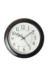 Deep Brown Round Analog Wall Clock with Black Numbers | Silent Sweep Quartz Movement | Decorative Wall Clock for Home, Office, and Living Room | Length-Breadth-Height 29cm x 29cm x 2.1cm