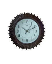 Hitech Sales Classic Quartz Stylish Sunflower Designed Wooden Analog 32 Cm Decorative Weatherproof Latest WallClock Battery Operated Round Easy to Read for Living Room Bedroom Office Kitchen School