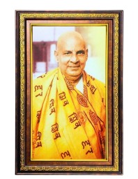Swami Sivananda Saraswati. Digital Golden Balck Color Photo Frame | Hindu Religious Wall Decor | 14x20 Inches - Inspirational Wall Art for Office, Home Decor - Ideal Spiritual Gift (F16946)