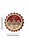 Wooden Lord Jagannath Fridge Magnet | Laser Engraved Religious Souvenir | Traditional Pattachitra Style Decorative Magnet for Home & Office (2)