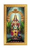 Lord Murugaan Digital Golden Color Photo Frame | Hindu Religious Wall Decor | 10x17 Inches - Inspirational Wall Art for Office, Home Decor - Ideal Spiritual Gift (F10343)