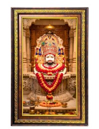 KhatuShyam Digital Golden Balck Color Photo Frame | Hindu Religious Wall Decor | 18x24 Inches - Inspirational Wall Art for Office, Home Decor - Ideal Spiritual Gift (F16684)