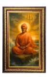 Swami Vivekananda Digital Golden Balck Color Photo Frame | Hindu Religious Wall Decor | 10x16 Inches - Inspirational Wall Art for Office, Home Decor - Ideal Spiritual Gift (F16621)
