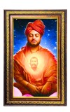Swami Vivekananda Digital Golden Balck Color Photo Frame | Hindu Religious Wall Decor | 10x16 Inches - Inspirational Wall Art for Office, Home Decor - Ideal Spiritual Gift (F16615)