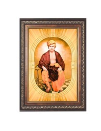 Swami Dayanand Saraswati Spiritual Guru Digital Photo In Designer Frame, Size 10x16 Inch | Hindu Religious Picture For Home Temple, Office & Gift | Wall Art & Pooja Decor (F10464)
