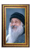 Osho Digital Golden Balck Color Photo Frame | Hindu Religious Wall Decor | 14x20 Inches - Inspirational Wall Art for Office, Home Decor - Ideal Spiritual Gift (F16516)