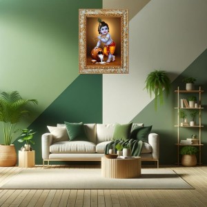 Lord Baby Krishna Digital Print Photo 6.7x8.7 inches - Vibrant Religious Wall Art for Home or Office Decor. Lord Baby Krishna Digital Print Photo 6.7x8.7 inches - Vibrant Religious Wall Art for Home or Office Decor.