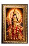 Durga Matha Digital Golden Balck Color Photo Frame | Hindu Religious Wall Decor | 10x16 Inches - Inspirational Wall Art for Office, Home Decor - Ideal Spiritual Gift (F16892)