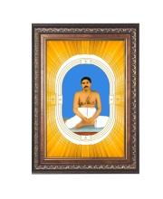 Sri Sri Thakur Anukulchandra Chakravarty Spiritual Guru Digital Photo in Designer Frame, Size 16x20 Inch | Hindu Religious Picture for Home Temple, Office & Gift | Wall Art & Pooja Decor (F10481)