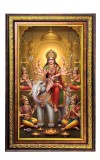 Durga Ma Digital Golden Balck Color Photo Frame | Hindu Religious Wall Decor | 10x16 Inches - Inspirational Wall Art for Office, Home Decor - Ideal Spiritual Gift (F16493)