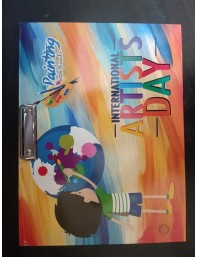 Hi Tech Sales Wooden Drawing Board with Small Drawing Notebook Combo at Low Cost for Kids/Students, Girls & Boys || Stainless Steel Clip, Plain MDF Hard Board Writing Pad (Multicolored)