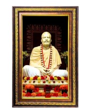 Ramakrishna Paramahamsa Digital Golden Balck Color Photo Frame | Hindu Religious Wall Decor | 10x16 Inches - Inspirational Wall Art for Office, Home Decor - Ideal Spiritual Gift (F16618)
