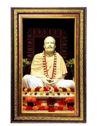 Ramakrishna Paramahamsa Digital Golden Balck Color Photo Frame | Hindu Religious Wall Decor | 14x20 Inches - Inspirational Wall Art for Office, Home Decor - Ideal Spiritual Gift (F16618)