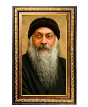 Osho Digital Golden Balck Color Photo Frame | Hindu Religious Wall Decor | 16x22 Inches - Inspirational Wall Art for Office, Home Decor - Ideal Spiritual Gift (F16606)
