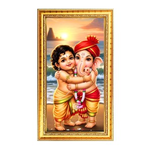 Bala Murugaan & Lord Ganesh Digital Golden Color Photo Frame | Hindu Religious Wall Decor | 8x15 Inches - Inspirational Wall Art For Office, Home Decor - Ideal Spiritual Gift (F10351) Bala Murugaan & Lord Ganesh Digital Golden Color Photo Frame | Hindu Religious Wall Decor | 8x15 Inches - Inspirational Wall Art For Office, Home Decor - Ideal Spiritual Gift (F10351)