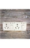 4 Universal Socket with 2 Switch Wall Plate, Multi Plug Electrical Outlet Board, Heavy Duty ABS, Home & Office Power Extension Wall Socket