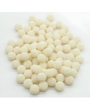 HiTechMart 10mm Round Dotted Ball Shaped Creamy White Pearl Plastic Beads for Jewelry, Arts & Crafts, Embroidery, Bracelets - Women, Girls & Kids. (Pack of 100)