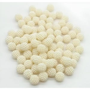 HiTechMart 10mm Round Dotted Ball Shaped Creamy White Pearl Plastic Beads for Jewelry, Arts & Crafts, Embroidery, Bracelets - Women, Girls & Kids. (Pack of 100) HiTechMart 10mm Round Dotted Ball Shaped Creamy White Pearl Plastic Beads for Jewelry, Arts & Crafts, Embroidery, Bracelets - Women, Girls & Kids. (Pack of 100)