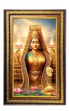 Goddess Lakshmi Digital Golden Balck Color Photo Frame | Hindu Religious Wall Decor | 18x24 Inches - Inspirational Wall Art for Office, Home Decor - Ideal Spiritual Gift (F16762)