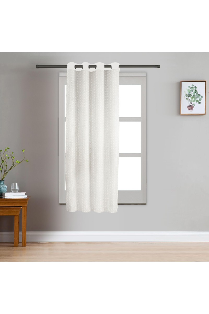 Home Beautiful 5ft. White Polyester Curtain - (M2848)