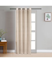 Home Beautiful 7ft. Beige Polyester Curtain - (M2847)