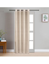 Home Beautiful 7ft. Beige Polyester Curtain - (M2847)