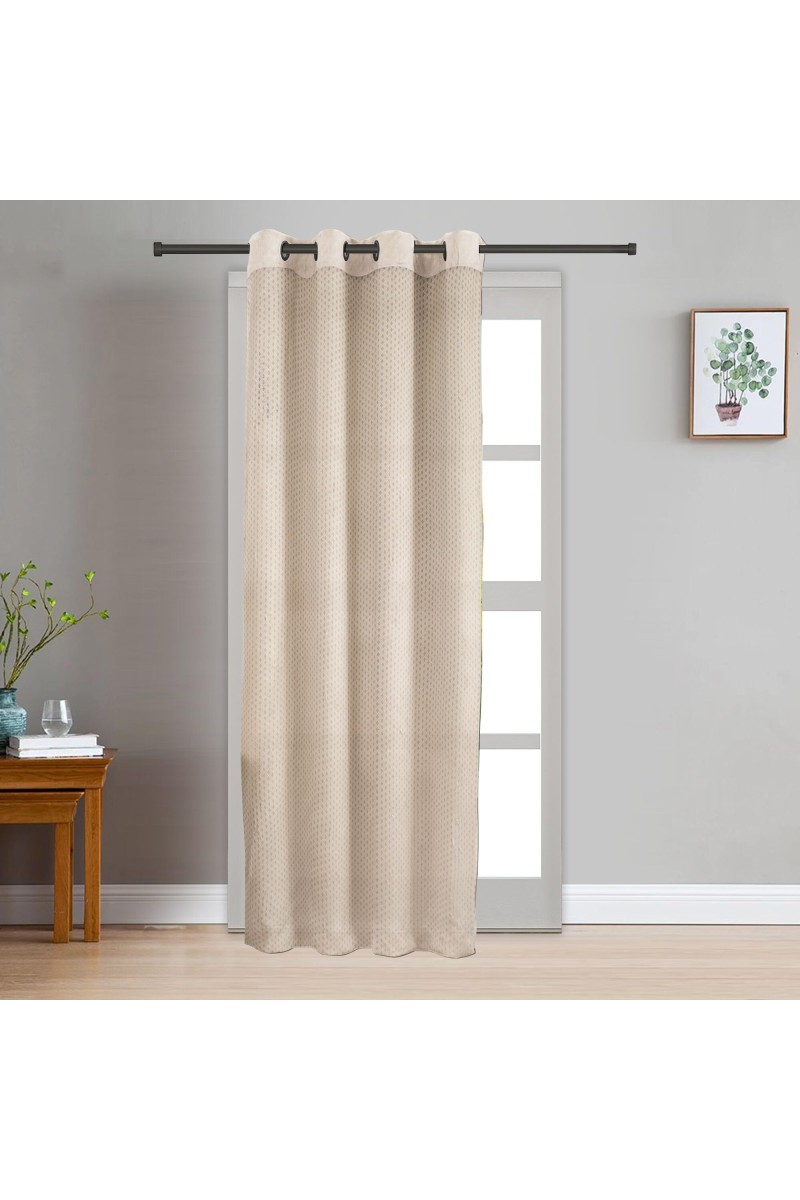 Home Beautiful 7ft. Beige Polyester Curtain - (M2847)