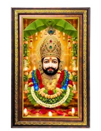 KhatuShyam Digital Golden Balck Color Photo Frame | Hindu Religious Wall Decor | 10x16 Inches - Inspirational Wall Art for Office, Home Decor - Ideal Spiritual Gift (F16680)