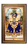 KhatuShyam Digital Golden Balck Color Photo Frame | Hindu Religious Wall Decor | 10x16 Inches - Inspirational Wall Art for Office, Home Decor - Ideal Spiritual Gift (F16682)