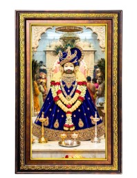 KhatuShyam Digital Golden Balck Color Photo Frame | Hindu Religious Wall Decor | 10x16 Inches - Inspirational Wall Art for Office, Home Decor - Ideal Spiritual Gift (F16682)
