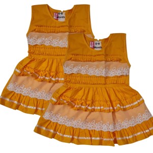 Cotton Baby Girl Frock for 0-9 Months – Soft & Stylish Sleeveless Dress with Lace Design for Newborns & Infants (2, Yellow) Cotton Baby Girl Frock for 0-9 Months – Soft & Stylish Sleeveless Dress with Lace Design for Newborns & Infants (2, Yellow)