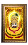 KhatuShyam Digital Golden Balck Color Photo Frame | Hindu Religious Wall Decor | 14x20 Inches - Inspirational Wall Art for Office, Home Decor - Ideal Spiritual Gift (F16675)