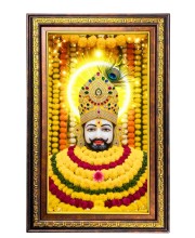 KhatuShyam Digital Golden Balck Color Photo Frame | Hindu Religious Wall Decor | 18x24 Inches - Inspirational Wall Art for Office, Home Decor - Ideal Spiritual Gift (F16675)