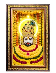 KhatuShyam Digital Golden Balck Color Photo Frame | Hindu Religious Wall Decor | 16x22 Inches - Inspirational Wall Art for Office, Home Decor - Ideal Spiritual Gift (F16675)